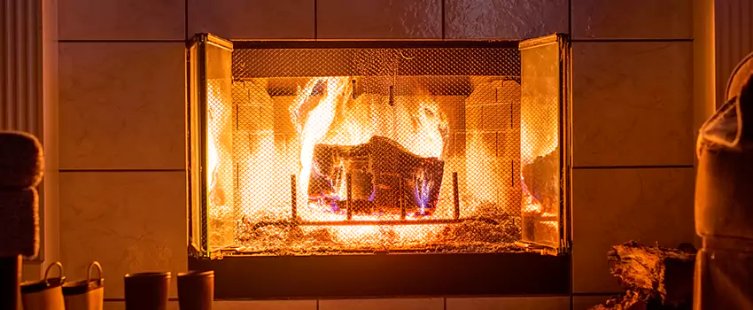 Mendota Hearth Landscape Fireplace Installation in Danvers, Massachusetts