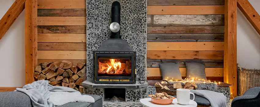 Thelin Hearth Products Direct Vent Gas Stove Fireplace Inspection in Danvers, Massachusetts